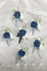 Ling’S Moment Boutonniere for Men, 6Pcs Groom Groomsmen Boutonniere, Artificial
