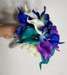 Purple Teal Royal Blue Calla Lily Galaxy Orchid