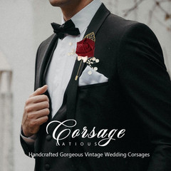 Wedding Rose Boutonniere Groom Flower Pin for Men’s Suit Party Prom