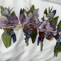 Wedding /Special Occasion Corsages Blue Purple Earth Tones 1 Large 7 Small