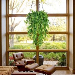 16pcs Artificial Plant Fake Eucalyptus Fern Hanging Flowe Vine Garden Home Decor