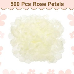 500pcs Artificial Rose Petals Fake Silk Flower Petals for Wedding, White
