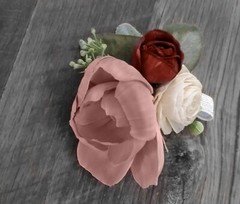Wine & Mauve Bridal Bouquet Sola Wood Burgundy Bridesmaid Flowers Wedding Prom