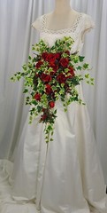 Roses and Ivy Garden Silk Wedding Bouquet