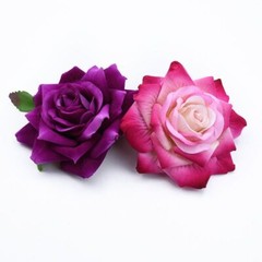 50pcs 10CM Big Artificial Rose Flower Christmas Decor Wedding Bridal Accessories