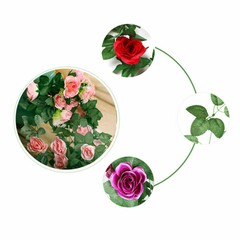 35.4″ Garland Vine Artificial Flower Rose Fake Ivy Plant Home Garden Party Decor