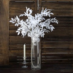 Balsa Circle 2 White 42 in Artificial Beech Leaves Bushes Silk 42″,