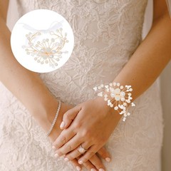3 Pcs Wrist Corsage Wedding Hand Flowers Bridal Bracelet Bridesmaid