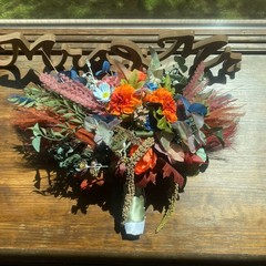 Beautiful Bridal Wedding Bouquet Budget Friendly Faux Flowers Rainbow Handmade