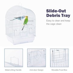 Capuca Small Bird Travel Cage – Lightweight Starter Kit for Parakeets, Lovebirds