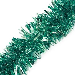 Metallic Twist Garland, 4 Inches x 25 Feet, Parade Float Decorations for Teal