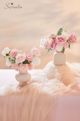 2 Pcs Artificial Flowers Fake Flowers for DIY 2 Boxes A Abby Blush Pink