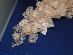New Oddity Inc Peach Satin Roses and Pedal Flowers Bridal Bouquet