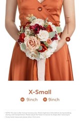 Ling’s Moment Terracotta Bridal Bouquet for Bride, Burnt Orange Wedding Bouqu…