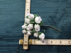 New – White Rose Buds Wedding Birthday Flowers DYI Craft – Set Of 12
