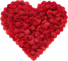 3000 PCS Dark Red Artificial Silk Rose Petals for Romantic Night, Wedding, Party