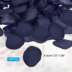 200 Pcs Silk Rose Petals, Artificial Flower Scatter Fake Rose Petals Navy Blue