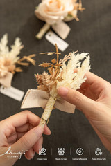 Boutonniere for Men, 6Pcs Groom Groomsmen Boutonniere, Artificial Flowers for We
