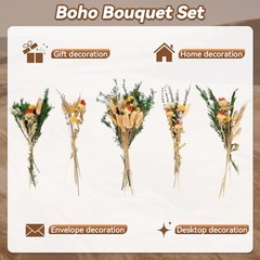 345 Pcs Large Boho Dried Flower Bouquet Wedding Decor for Vase
