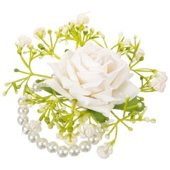 Set of 1 Adjustable Reusable Wrist Corsage for Weddings and Engagement Parties