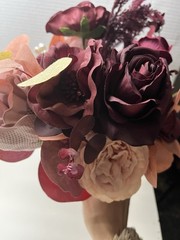 Ling’s Moment 11” Burgundy Bouquet For Wedding