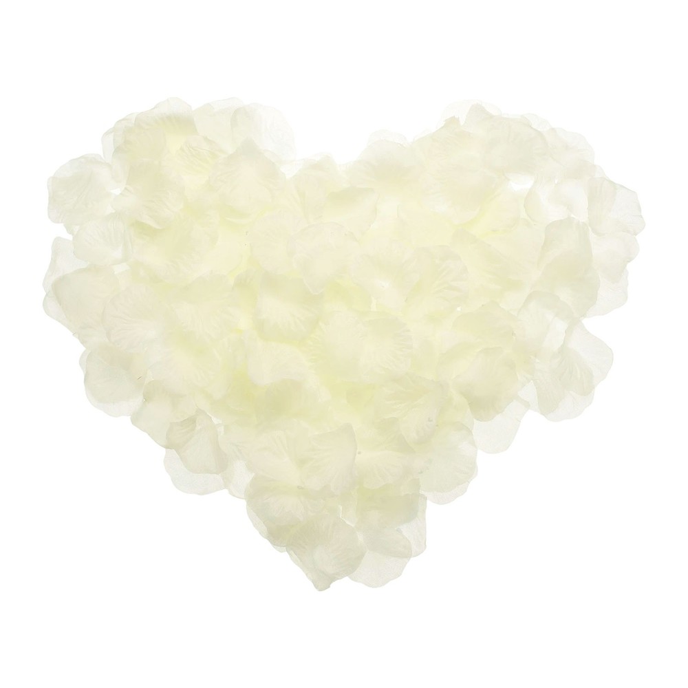 500pcs Artificial Rose Petals Fake Silk Flower Petals for Wedding, White