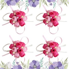 4 Pcs Artificial Silk Wedding Brooch Wrist Flowers Flower Ornament for Church