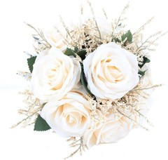 Wedding Romantic Bouquet Bridesmaid Artificial Flowers Handmade Vintage Bouqu…
