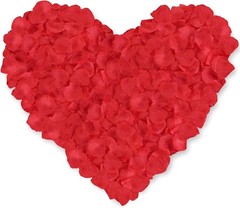 1000 Silk Red Rose Petals for Weddings & Celebrations, Fade-Resistant Elegance
