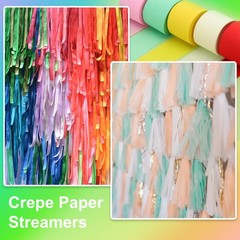 3Roll 1.8″x72FT Crepe Paper Streamers Decorations Light Blue/Green/Bright Purple
