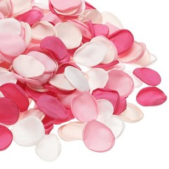 300pcs Artificial Rose Petals Fake Silk Flower Petals, White/Light Pink/Pink