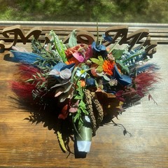 Beautiful Bridal Wedding Bouquet Budget Friendly Faux Flowers Rainbow Handmade