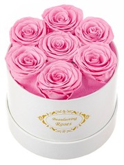 Beaulasting Long Lasting Preserved Roses in a Box Last a Year White Box, Pink