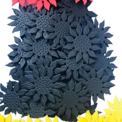 100pcs New Foam Sheet Artificial Die Cut Sun Flower pills Crafting New For Party