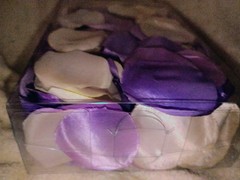 His & Hers Studio- White&Purple rose petals 250ct. (silk)