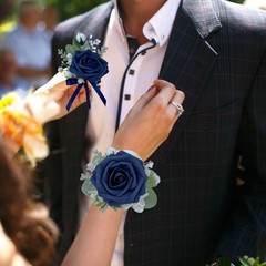 CherishedMoments Corsage and 6.7 inches x 5.3 inches, Dark Navy Blue