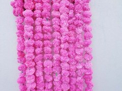 10 Pcs Lot Pink Marigold Flower All Decoration Indian For Wedding Party &Fluffy