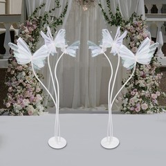 2pcs Butterfly Decoration with Standing Base Realistic Artificial Butterflies