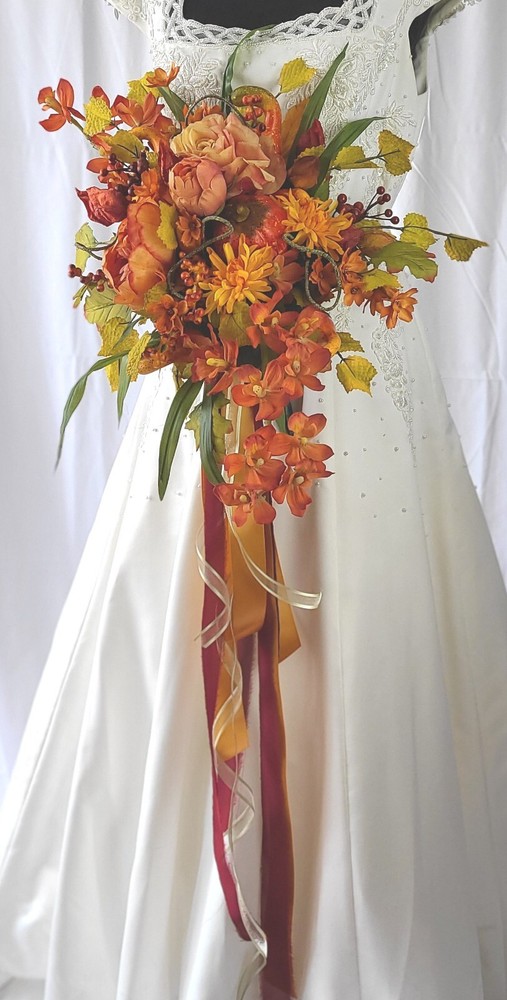 Autumn Bounty Faux Silk Bridal Bouquet
