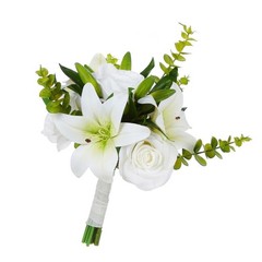 Elegant White Artificial Flower Ensembles for Celebration and Home Ambiances