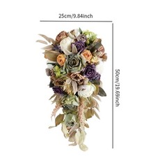 Wedding Bouquet Fake Flowers Decorative Bridesmaids Realistic Silk Flower