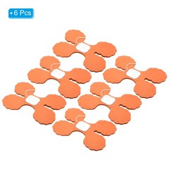 6Pcs 9.8ft Four-Leaf Paper Flower Garland Hanging Streamers Orange