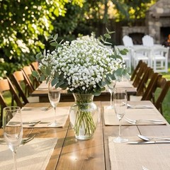 42 Pcs Babys Breath Artificial Flowers Bulk, 11inch Gypsophila Real Touch