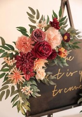 Floral Silk Flower Swags, Wedding Arch Decoration Pk of 2, Centerpieces