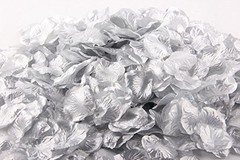 Silver Silk Rose Petals Fake Flower Petals Wedding Decoration Bulk 1000 PCS