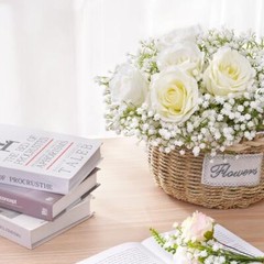 15Pcs Babys Breath Artificial Flowers, Baby Breath Flowers 15pcs White