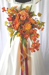 Autumn Bounty Faux Silk Bridal Bouquet