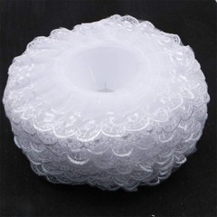 6Pcs Lace Bouquet Collar DIY Holder for Wedding Bridal Bouquets – White Lace Dec