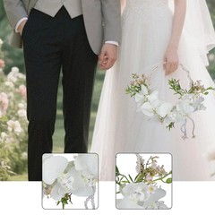 Bridal Handheld Flower Flower Wreath Artificial European Design Beaded Chain