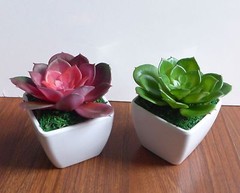 3 Colors Lotus Potted Artificial Plants Mini Grass